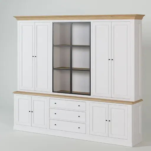 KAS0509-4 / Vitrine New Rio / tablette chêne (282x47x240)