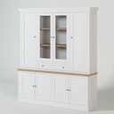 KAS0510-1 / Vitrine Métropolis New Rio / 8 portes / 1 tiroir / 10 étagères / tablette chêne (200x45x230)