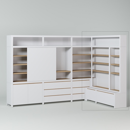 KAS0605-2 / Corner Roma / 3 portes (230x48x240)
